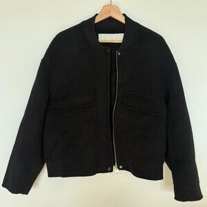 Arket Black Wool Bomber Jacket – EUR 36